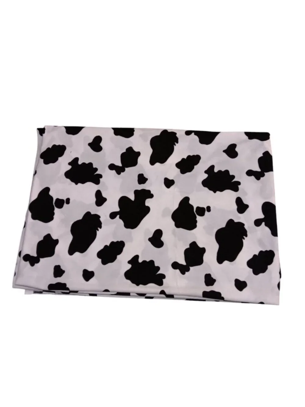 Fleece Sewing Fabric Black White Cow Spots for Costume  2-3/8 yd x 60